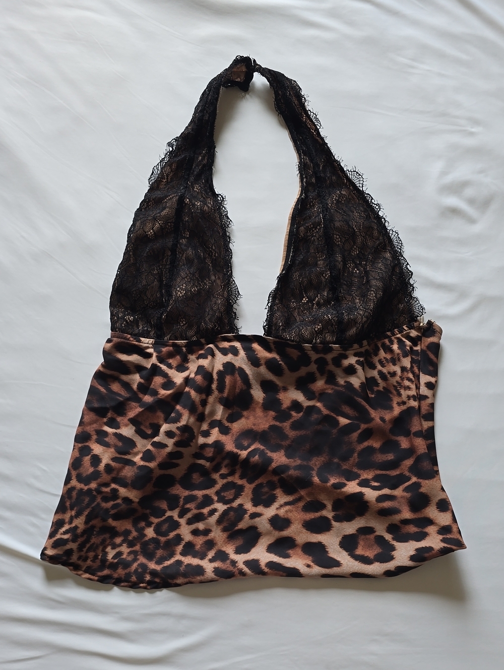 White Fox Boutique Leopard Lace Halter Cami